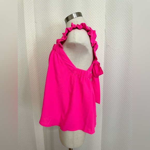 Pink blouse with bow in back | Size L - Picture 2 of 4